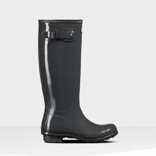 Hunter Original Gloss Tall Rain Boots For Womens - NZ I9570